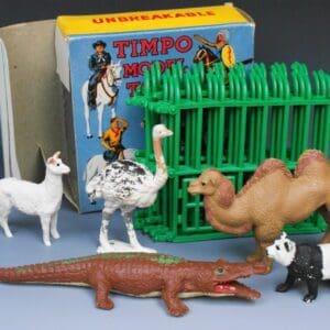 SOLD Timpo Zoo Cages & Animals No.3