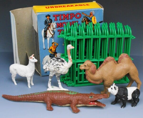 SOLD Timpo Zoo Cages & Animals No.3