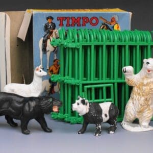 SOLD Timpo Zoo Cages & Animals No.4