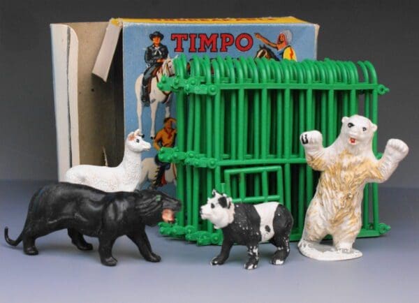 SOLD Timpo Zoo Cages & Animals No.4