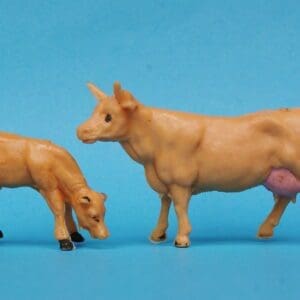 SOLD Cherilea 60mm Cow & Calf - Unusual TAN Colour