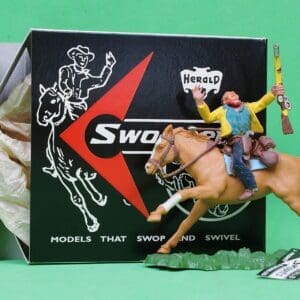SOLD Herald Swoppet Mounted Cowboy Wounded by Arrow