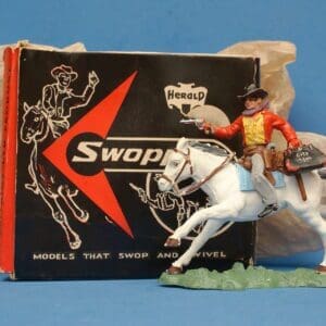 SOLD Swoppet Mounted Cowboy Bank Robber - ORIGINAL Box!