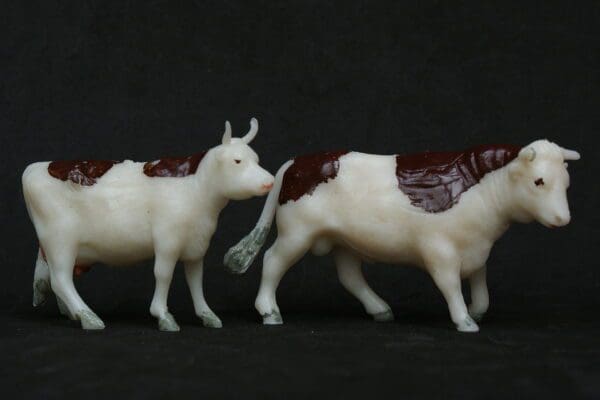 SOLD Hilco Plastic Bull & Cow (Herald Copies) - BROWN Markings