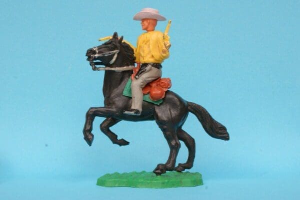 SOLD Timpo 1st Series Mounted Twin Guns Cowboy