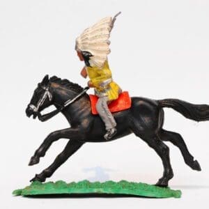 SOLD Timpo Solid Plastic Mounted Indian with Rifle