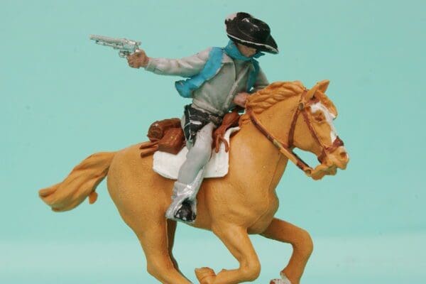 SOLD Herald Mounted Cowboy Bandit (REDUCED Paint)