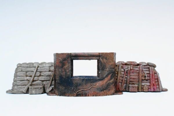 SOLD Crescent Gun Emplacements - Set of 3!