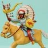 SOLD Herald Mounted Indian Chief with shield and spear - VNM