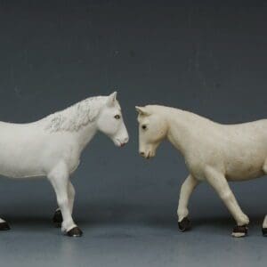 SOLD Britains White Field Horses - Both Poses!