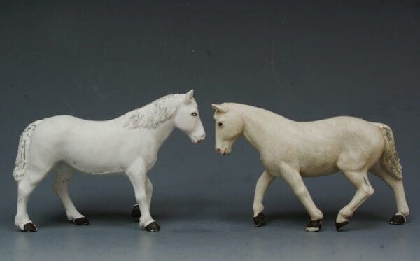 SOLD Britains White Field Horses - Both Poses!