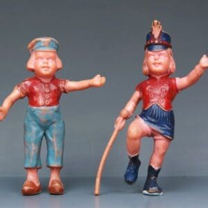 SOLD Poplar Plastic Drum Majorette & Dutch Girl