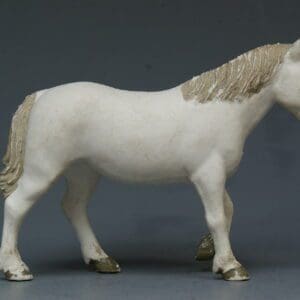 SOLD Britains Field Horse, White - Greenish-Grey Hooves