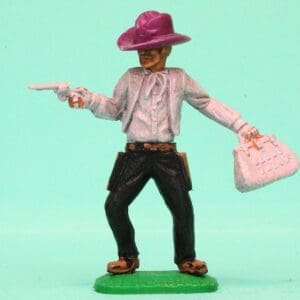 SOLD Timpo 1st Series Swoppet Bank Robber - Big Hat PURPLE