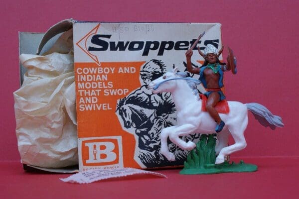 SOLD Swoppet Indian Medicine Man Mounted - Boxed!