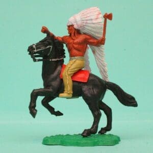 SOLD Timpo 1st Series Swoppet Mounted Indian with Tomahawk