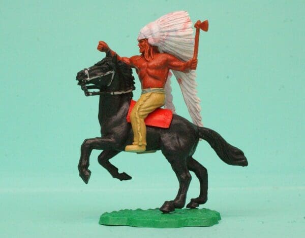 SOLD Timpo 1st Series Swoppet Mounted Indian with Tomahawk