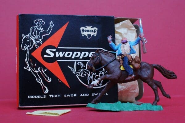 SOLD Swoppet Cowboy Wounded with Arrow Mounted