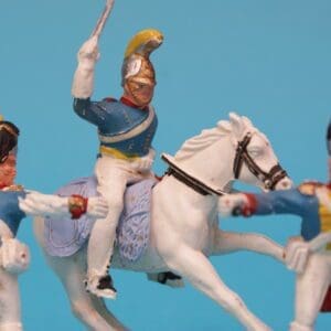 SOLD Timpo Waterloo Mounted French Dragoon & Infantry