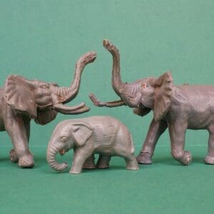 NEW! Unmarked Copies Timpo Adult & Baby Elephants