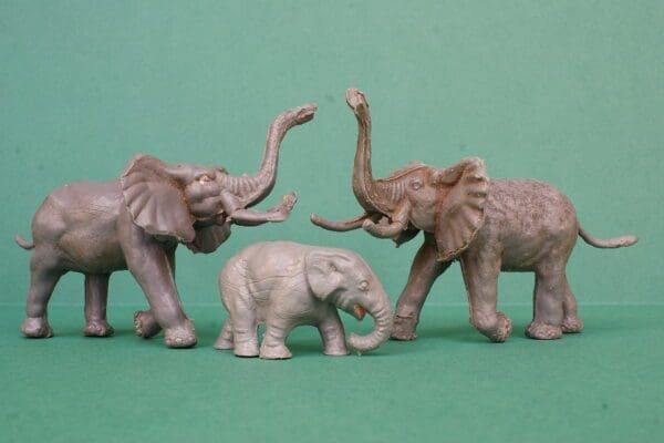 NEW! Unmarked Copies Timpo Adult & Baby Elephants - Image 3