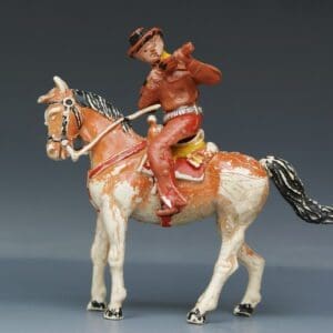 SOLD Cherilea 60mm Mounted Cowboy (Plastic)