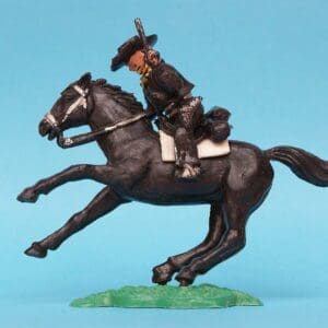 SOLD Timpo Solid Plastic Mounted Cowboy Firing Twin Guns