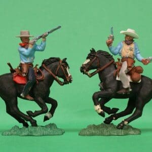 SOLD Swoppet Mounted Cowboys - Sheriff & Firing