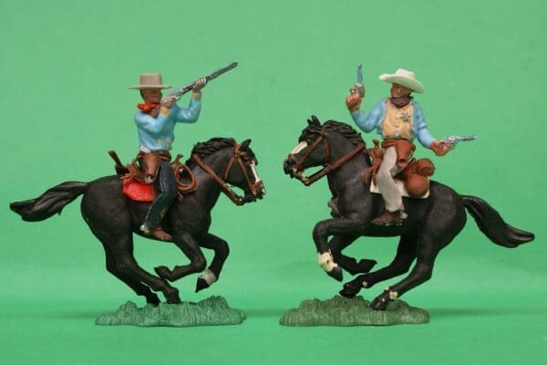 SOLD Swoppet Mounted Cowboys - Sheriff & Firing