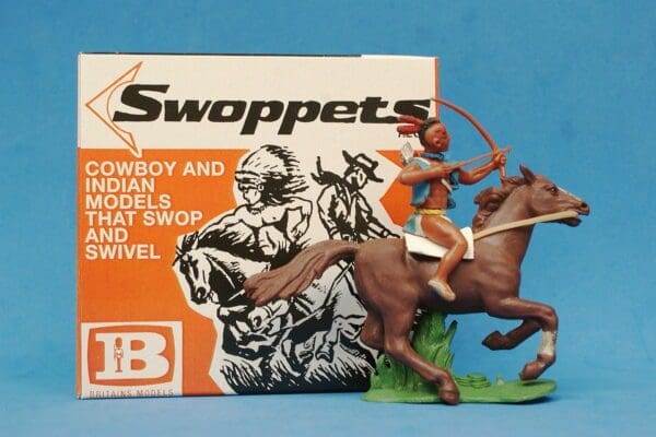 SOLD Swoppet 2nd Issue Mounted Indian with Bow & Arrow
