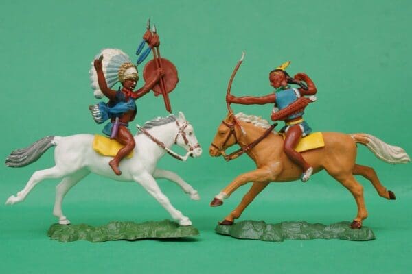 SOLD Swoppet Mounted Indians - Chief with Dagger & Brave