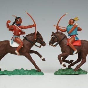 SOLD Swoppet Mounted Indians - Braves with Bows