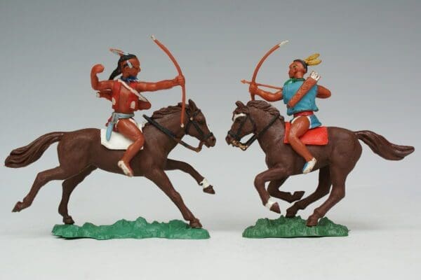 SOLD Swoppet Mounted Indians - Braves with Bows