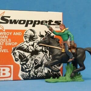 SOLD Swoppet Cowboy Firing Mounted (2nd Series) - GREEN Shirt