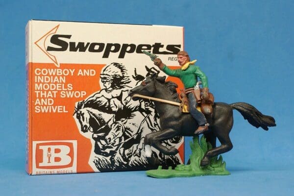 SOLD Swoppet Cowboy Firing Mounted (2nd Series) - GREEN Shirt