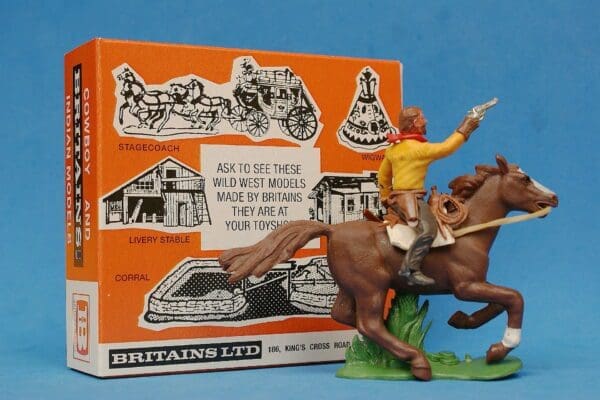 SOLD Swoppet Cowboy Firing Mounted (2nd Series) - YELLOW Shirt - Image 3