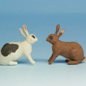BACK in STOCK! Herald Sitting Rabbit, White or Brown Plastic