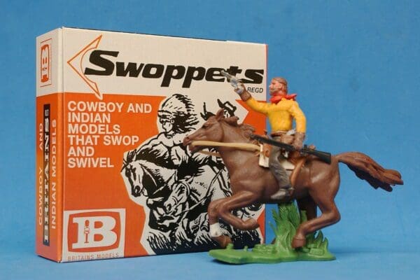 SOLD Swoppet Cowboy Firing Mounted (2nd Series) - YELLOW Shirt