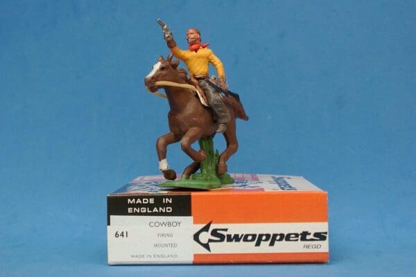 SOLD Swoppet Cowboy Firing Mounted (2nd Series) - YELLOW Shirt - Image 6