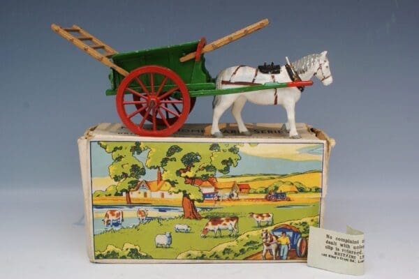 SOLD Britains Tumbrel Cart with Plastic Horse (Boxed)