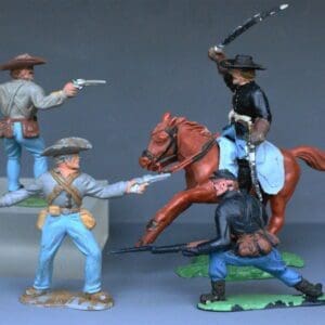 SOLD Timpo ACW Mounted Union Officer plus Infantry