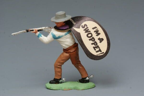 SOLD Herald "I'm A Swoppet!" Cowboy Firing Rifle