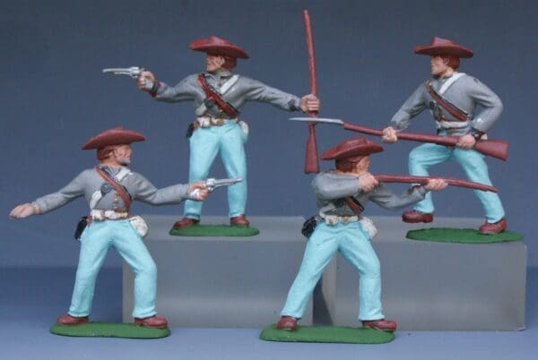 SOLD Timpo Solids Set of ACW Confederate Infantry