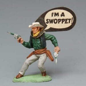 SOLD Herald "I'm A Swoppet!" Cowboy Twin Guns