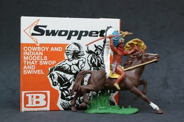 SOLD Swoppet Indian Chief with Spear - 2nd Issue Horse