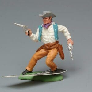 Herald Swoppet Cowboy Twin Guns w/Shop Tag