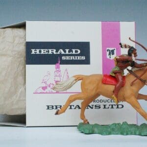 SOLD Herald Wild West Mounted Indian Brave - Tan Horse
