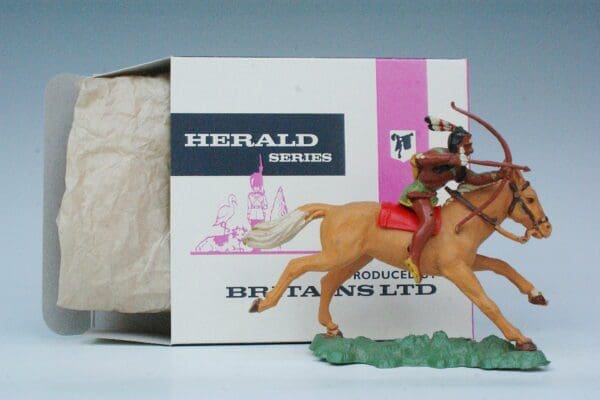 SOLD Herald Wild West Mounted Indian Brave - Tan Horse
