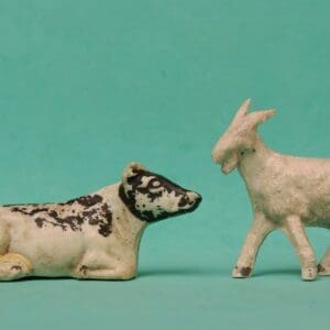 SOLD Trojan Farm Series Lying Cow & Mega RARE Goat