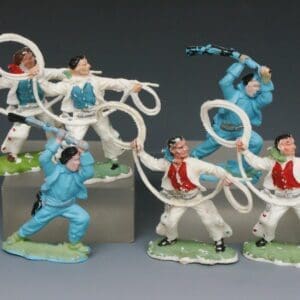 SOLD Speedwell Group Cowboys Lassoing & Clubbing with Rifle